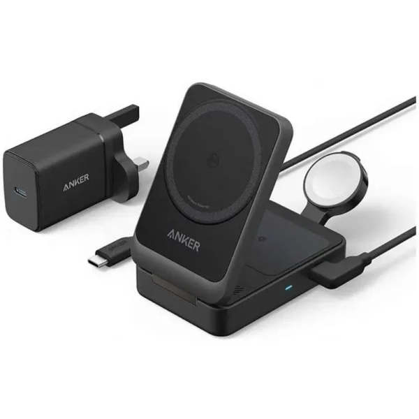 Anker-Maggo-Wireless-Charging-Station-Black-2 : الشحن اللاسلكي Anker MagGo أو Anker 3-in-1 Cube.