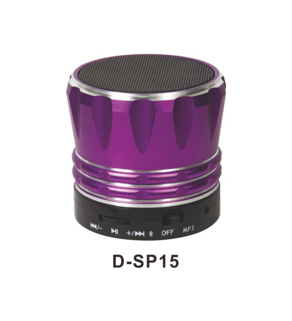 مكبر صوت بلوتوث محمول مدمج D-SP15 - سماعة لاسلكية مع قارئ MP3