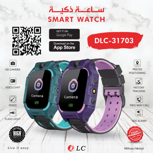 DLC-31703 ساعة ذكية متكاملة للأطفال مع كاميرا HD ونظام تتبع ومكالمات طوارئ من DLC - موديل DLC-31703